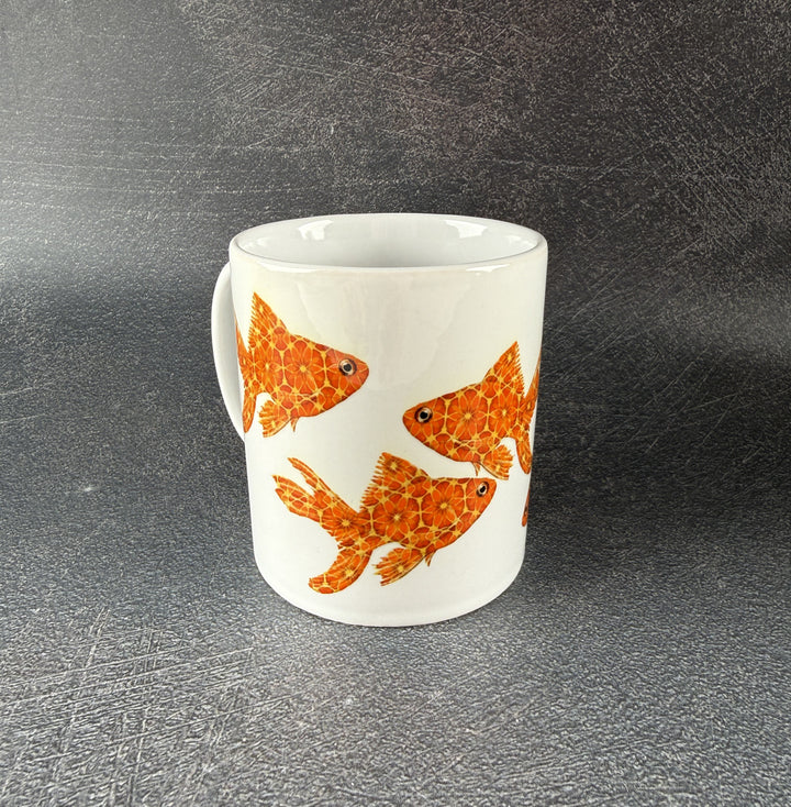 SALE SECONDS -  Pair of Goldfish Ceramic Mugs