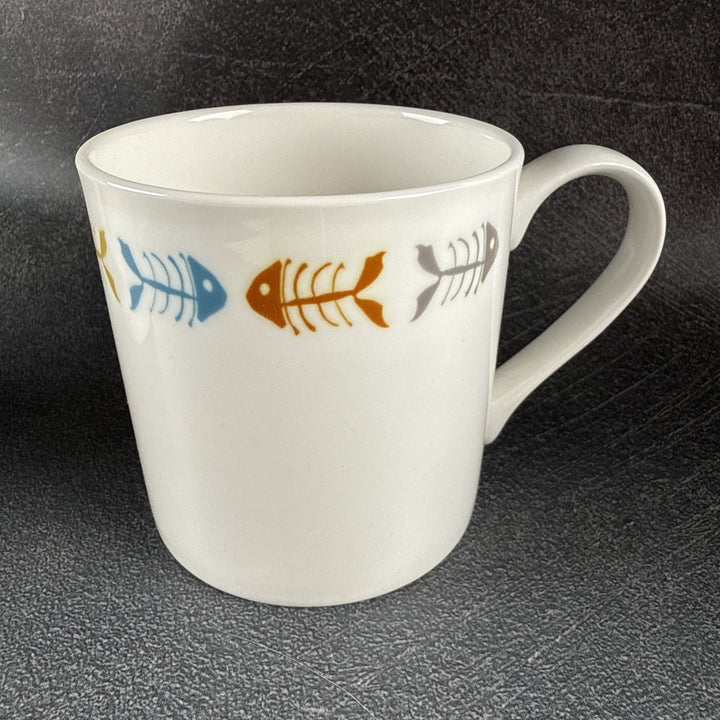 SALE Mugs - Pair of Scandi Bonefish - Bone China Large
