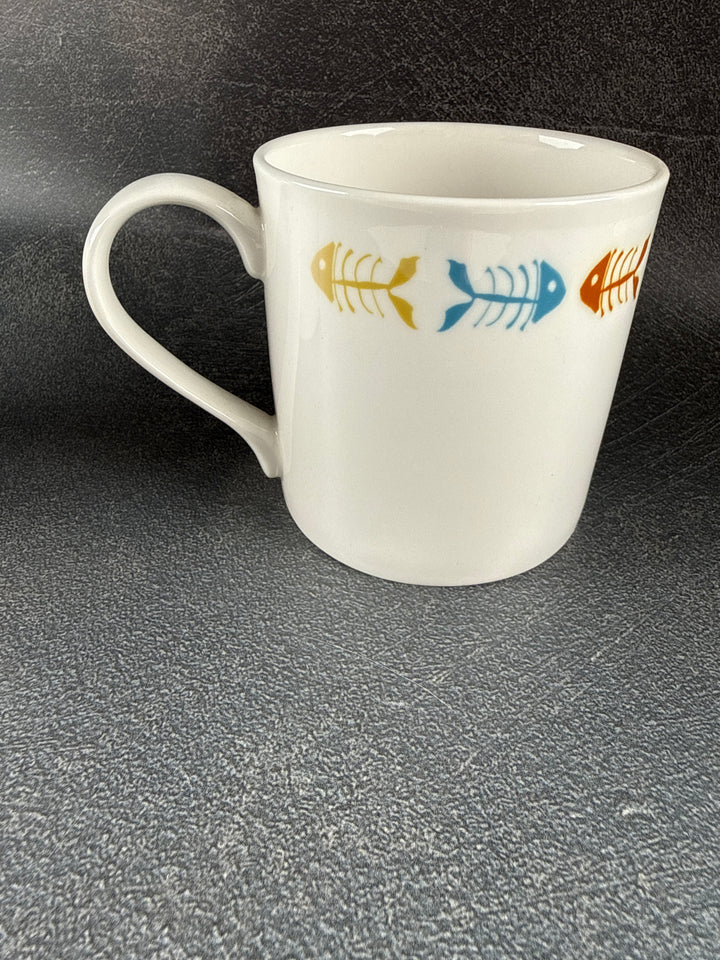 SALE Mugs - Pair of Scandi Bonefish - Bone China Large