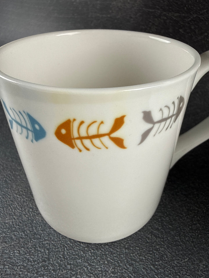 SALE Mugs - Pair of Scandi Bonefish - Bone China Large