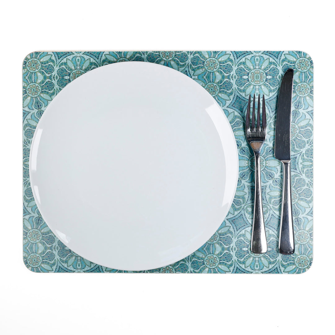 Pomegranate - XL Table Mat - Aqua