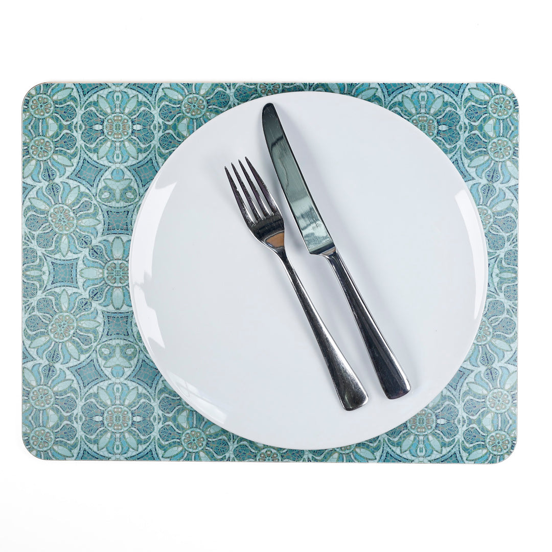 Pomegranate - XL Table Mat - Aqua