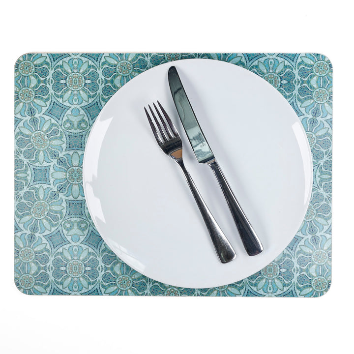Pomegranate - XL Table Mat - Aqua
