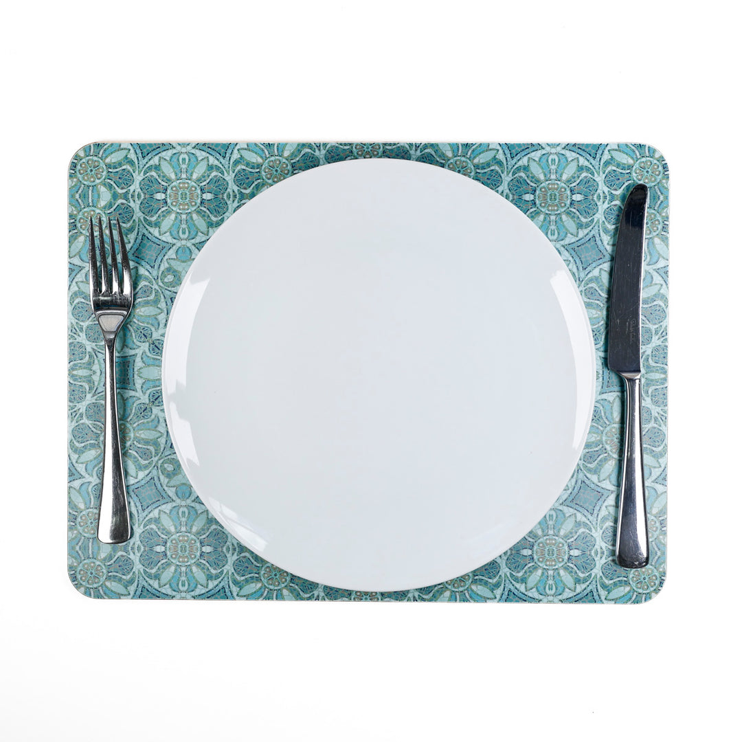 Pomegranate - XL Table Mat - Aqua