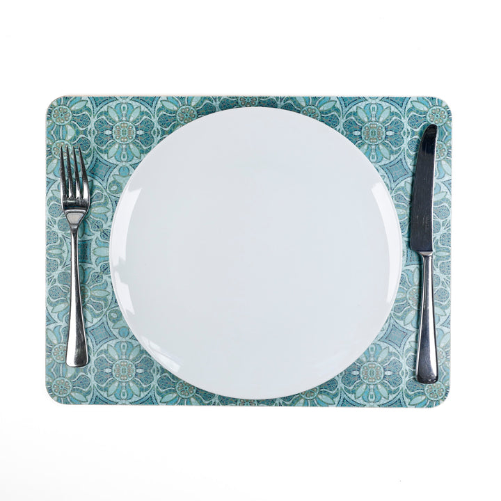 Pomegranate - XL Table Mat - Aqua