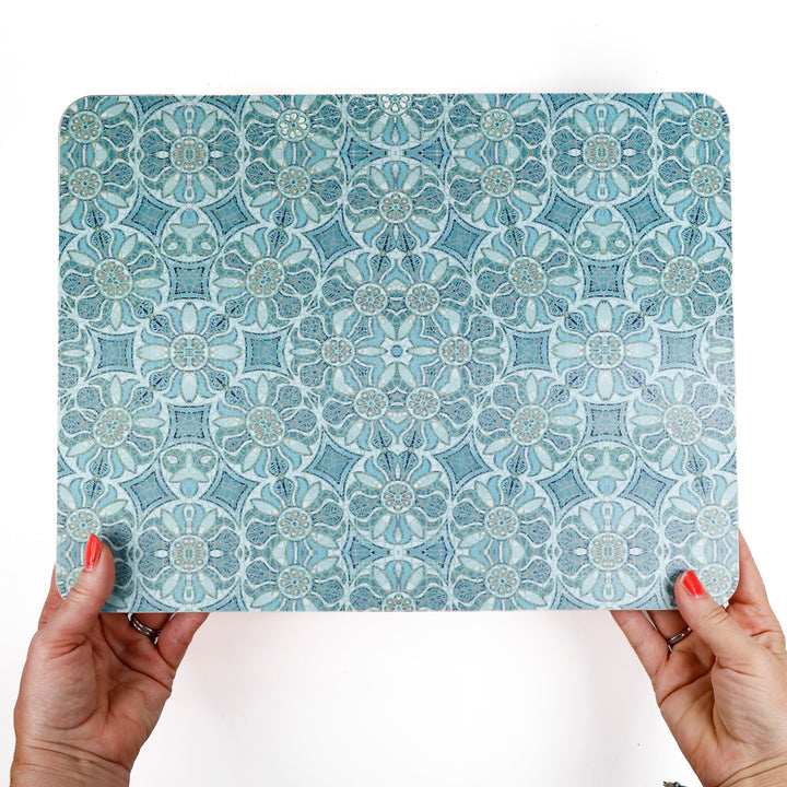 Pomegranate - XL Table Mat - Aqua