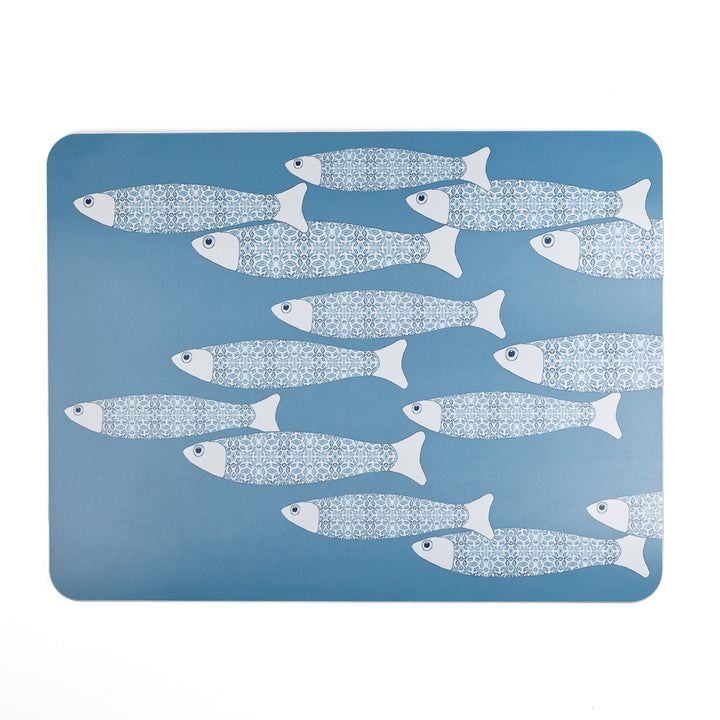 Ocean Shoal - XL Table Mat - Grey/Blue