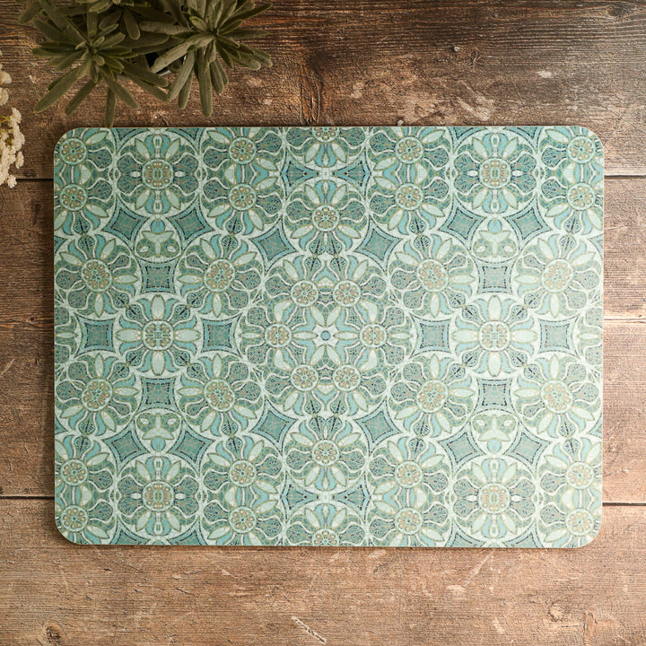 Pomegranate - XL Table Mat - Aqua