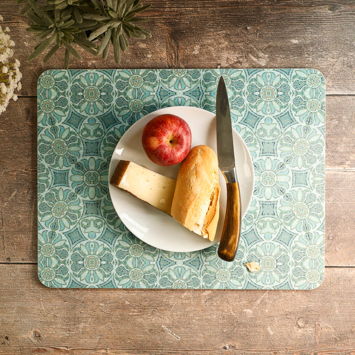 Pomegranate - XL Table Mat - Aqua