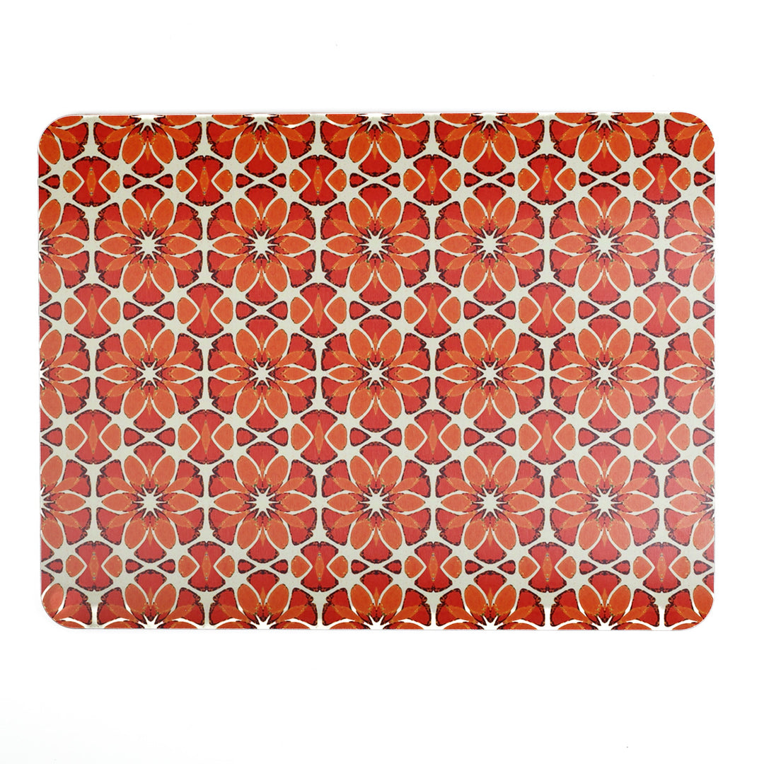Moroccan Flower - XL Table Mat - Orange Apricot