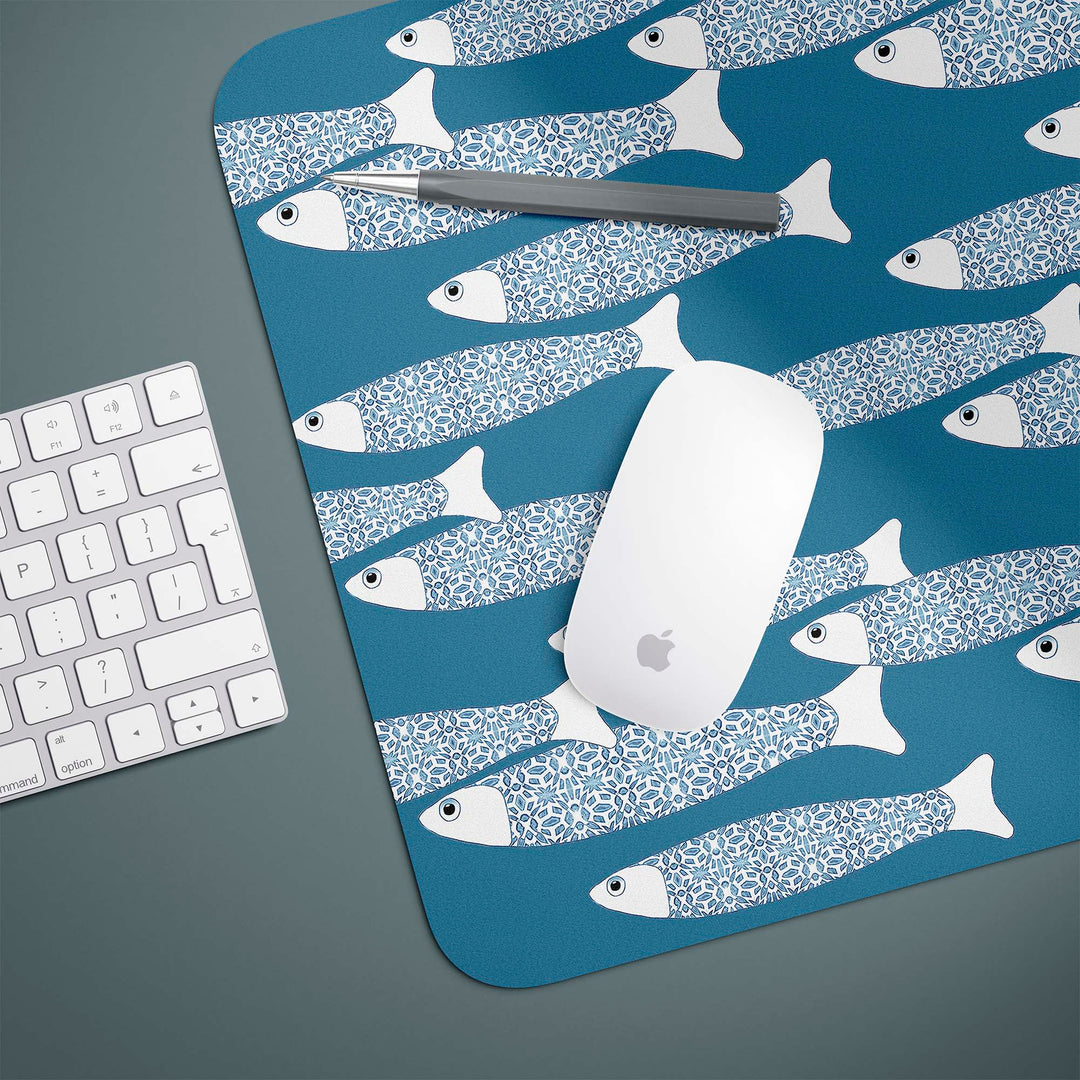 Ocean Shoal Mouse Mat / Gaming Mat - Teal