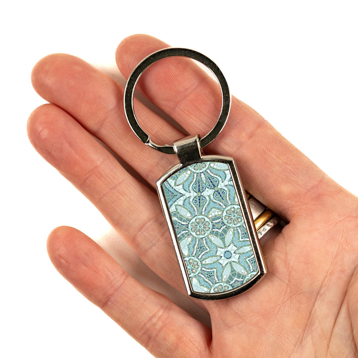 Blue Pomegranate design - keyring