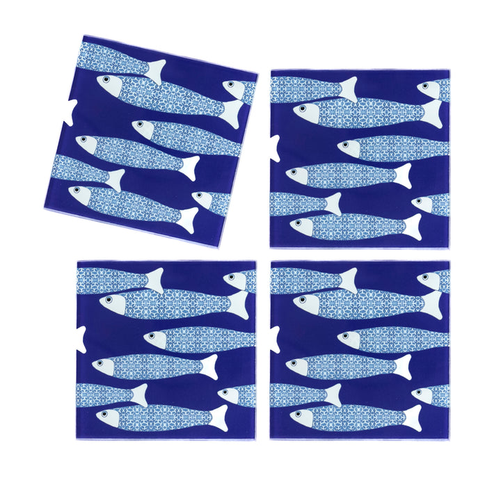 Ocean Shoal Coaster Set - Navy Blue