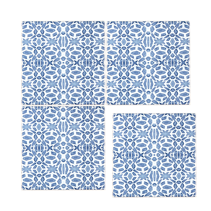 Moroccan Fountain tile - blue white Iznik tile