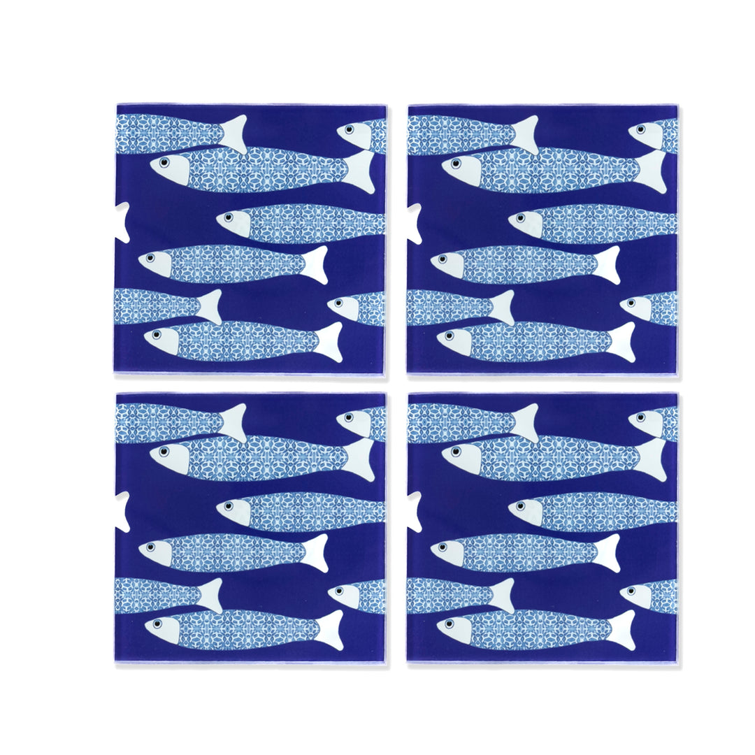 Ocean Shoal Coaster Set - Navy Blue