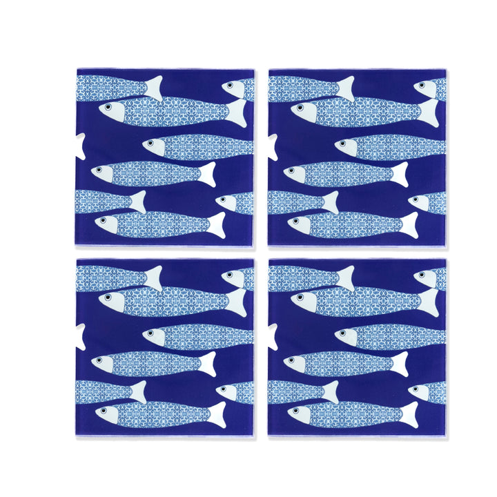 Ocean Shoal Coaster Set - Navy Blue