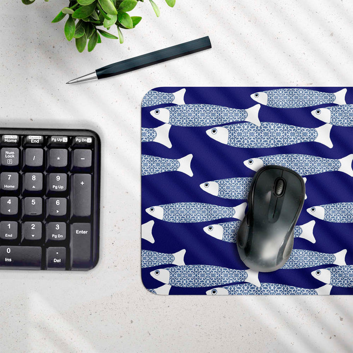Ocean Shoal Mouse Mat / Gaming Mat - Dark Blue