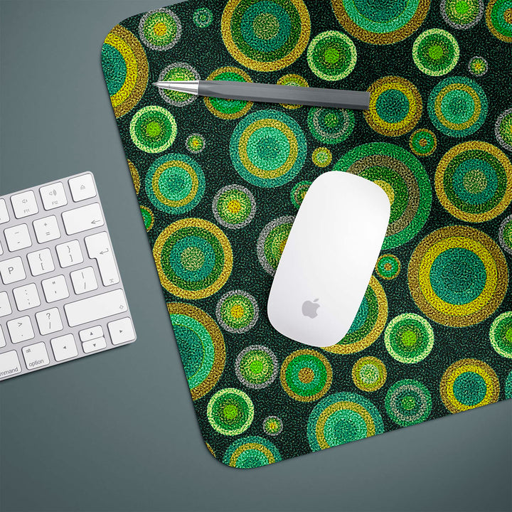 Starry Night Mouse Mat / Gaming Mat - Green