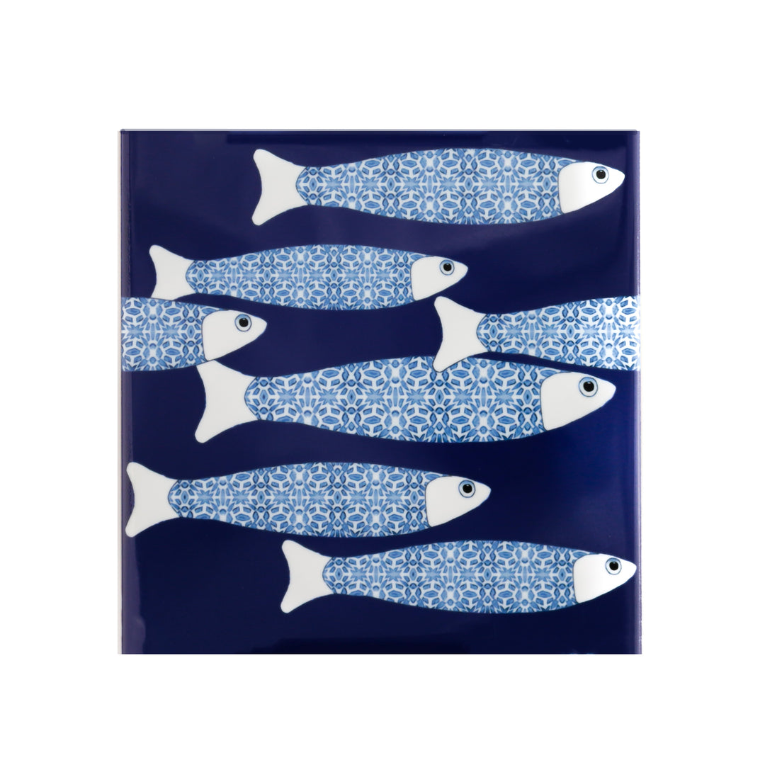Ocean Shoal tile - Navy Blue