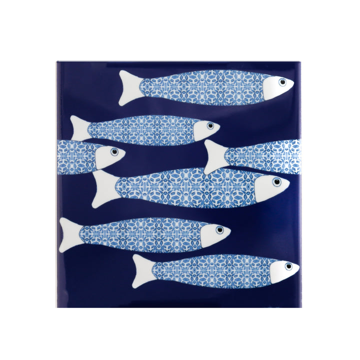 Ocean Shoal tile - Navy Blue