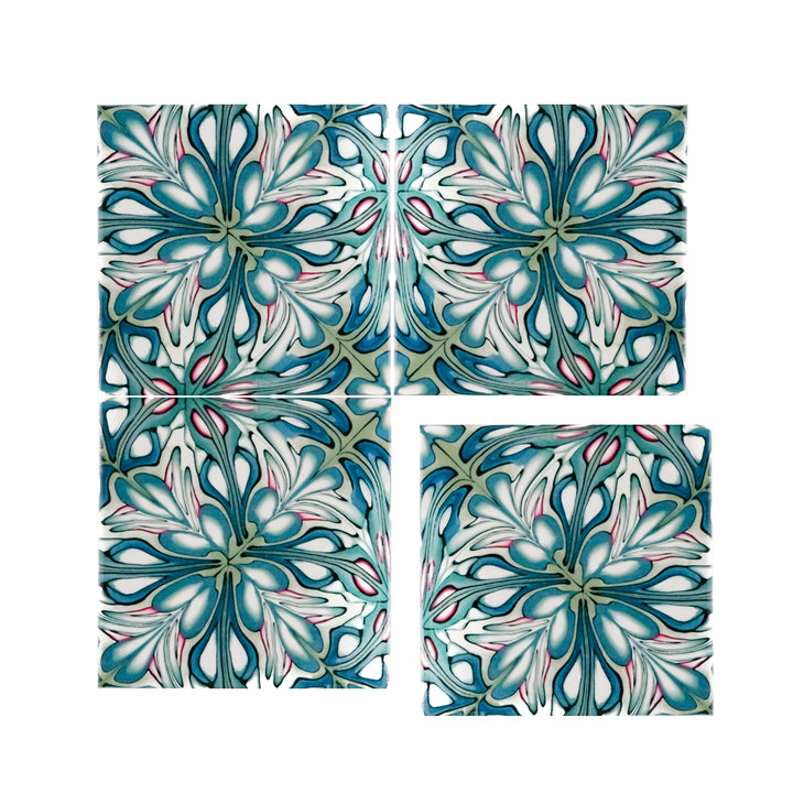 SALE SET - 21 x 10.8cm Flourishing Garden tiles - large scale