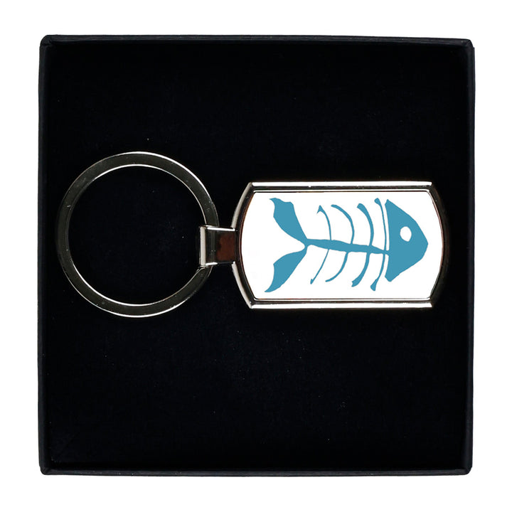 SALE - Teal Bonefish on White Keyring