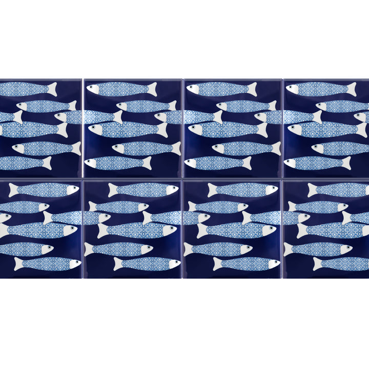 Ocean Shoal tile - Navy Blue