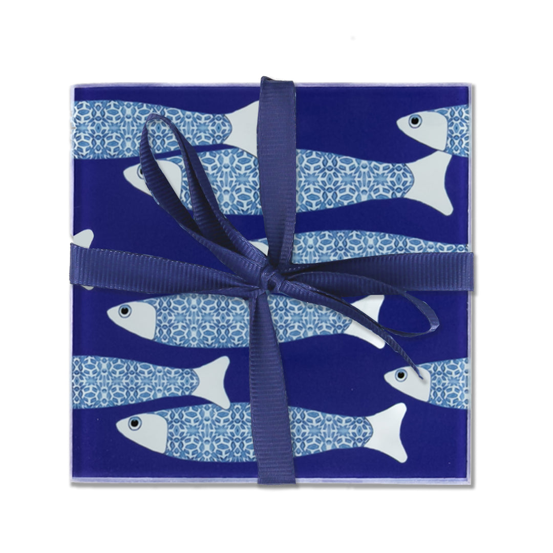 Ocean Shoal Coaster Set - Navy Blue