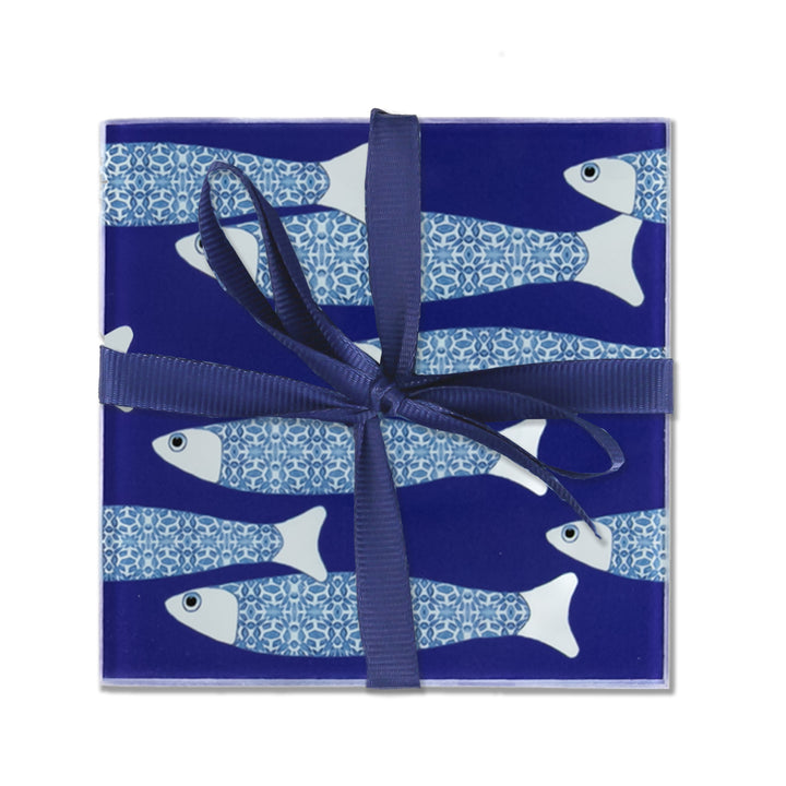 Ocean Shoal Coaster Set - Navy Blue