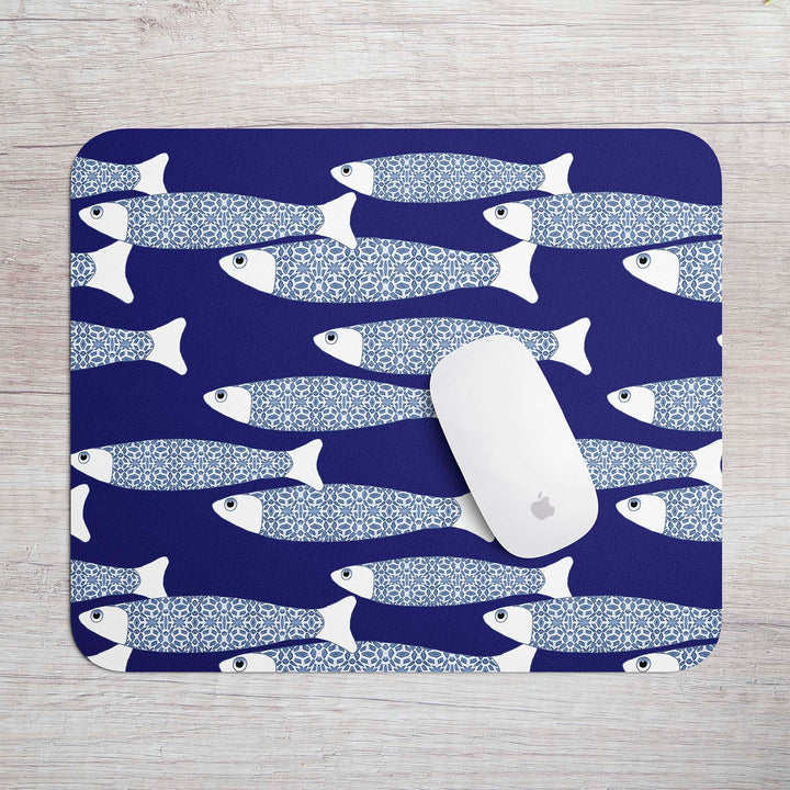 Ocean Shoal Mouse Mat / Gaming Mat - Dark Blue