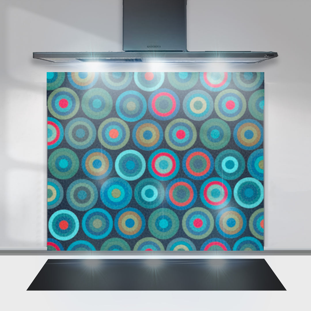 Abstract Circles Kitchen Splashback - Charcoal Circles