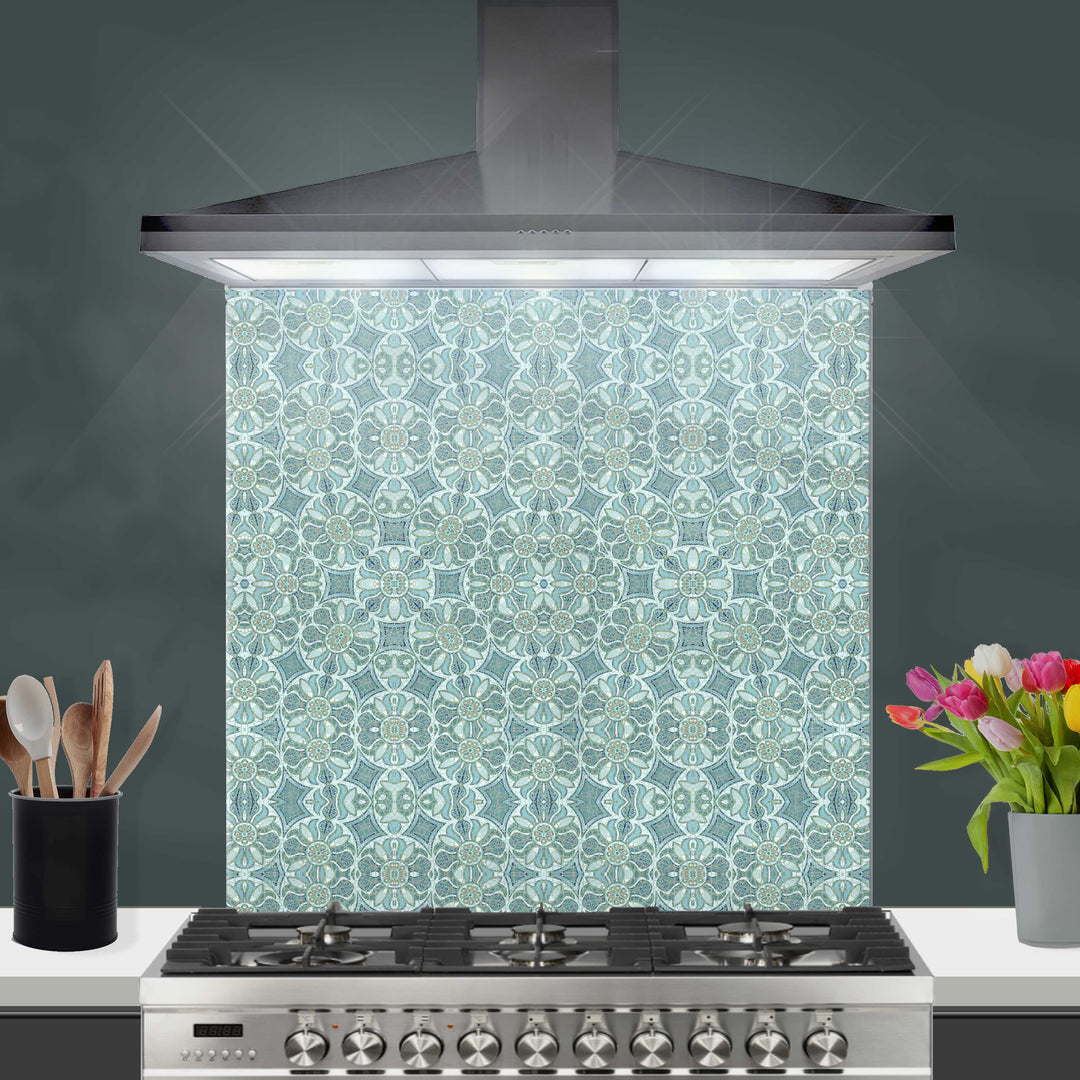 Pomegranate Kitchen Splashback - Aqua