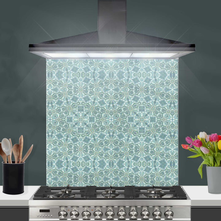 Pomegranate Kitchen Splashback - Aqua