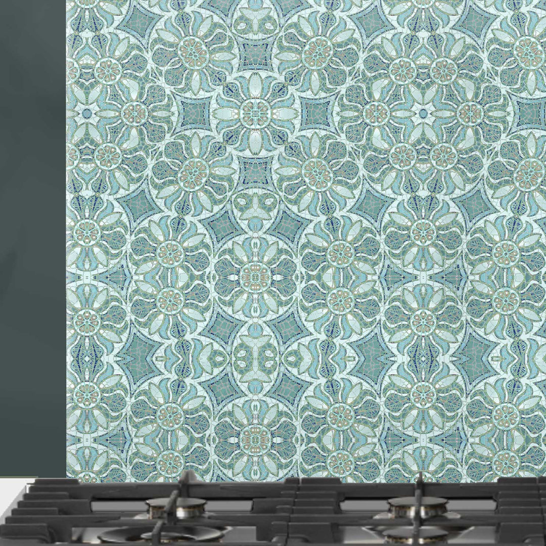 Pomegranate Kitchen Splashback - Aqua