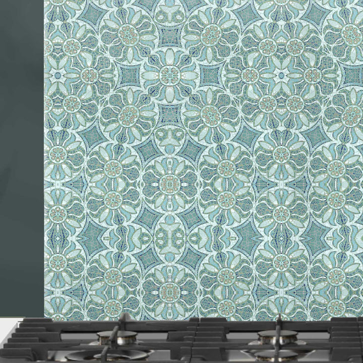 Pomegranate Kitchen Splashback - Aqua