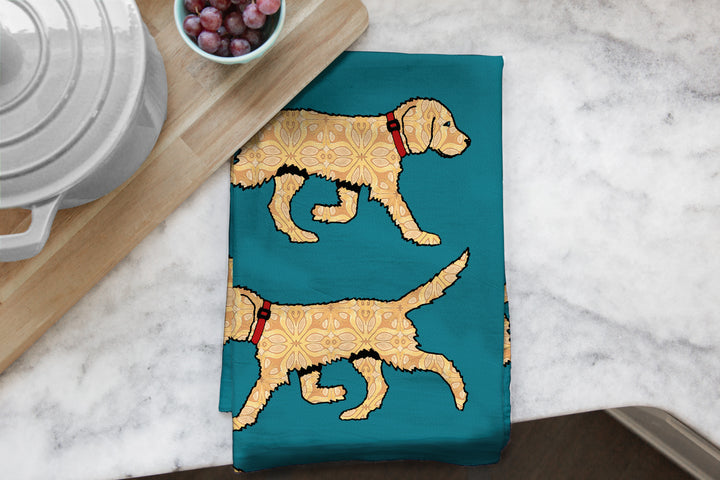 Three Labradors Tea Towel