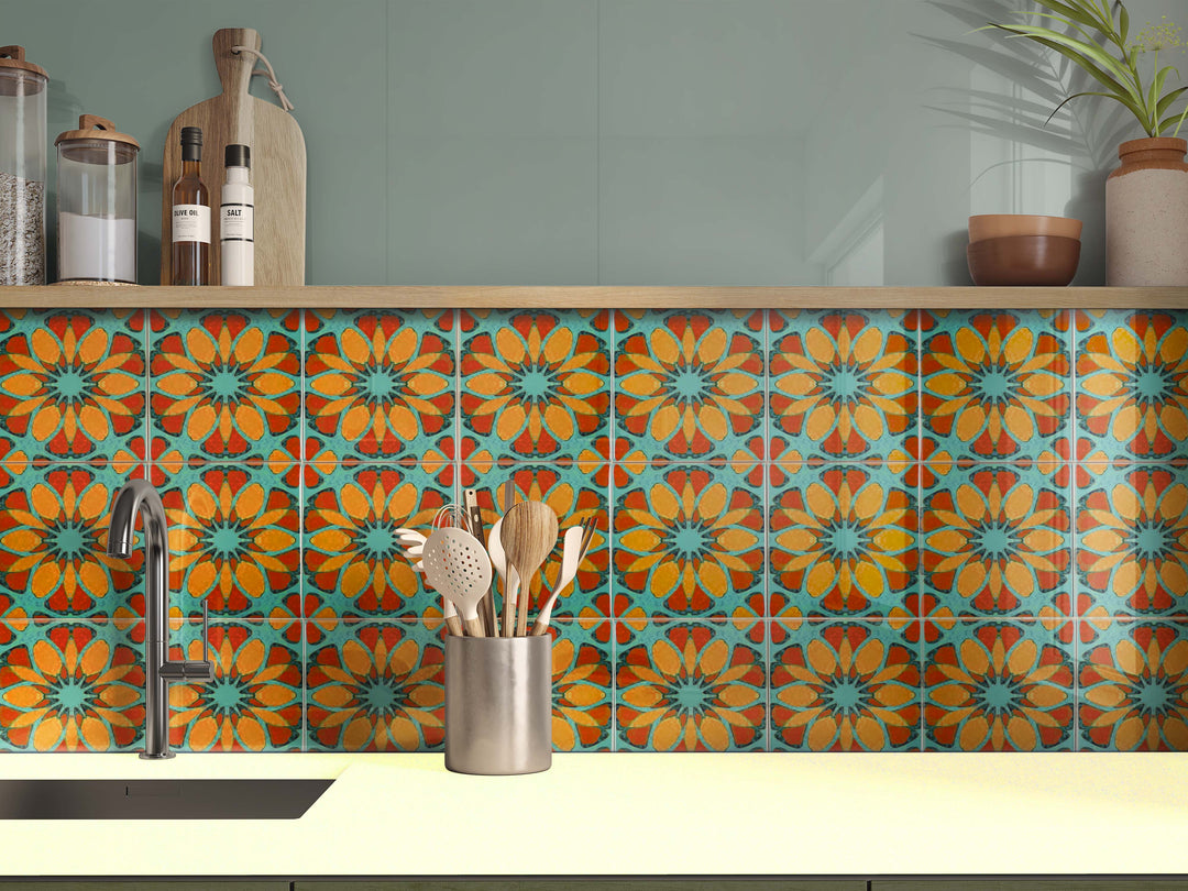 Moroccan Flower Tile - single flower version