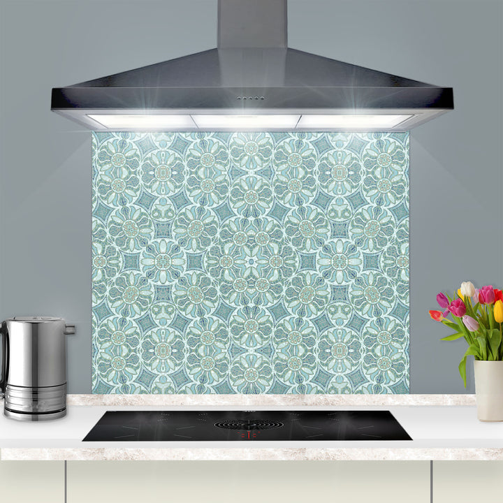 Pomegranate Kitchen Splashback - Aqua