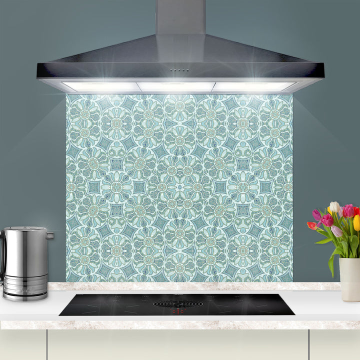 Pomegranate Kitchen Splashback - Aqua