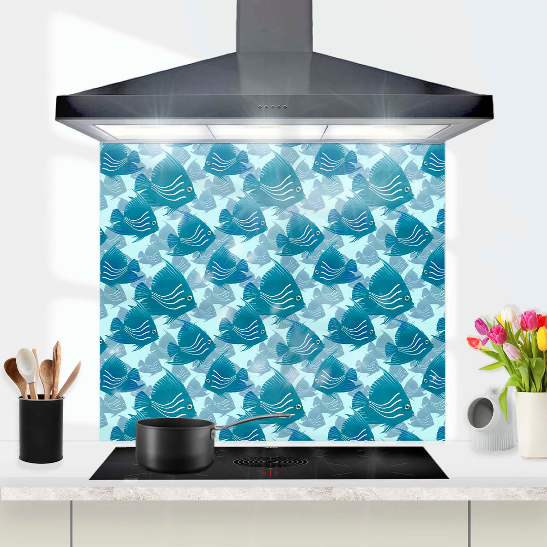 Angelfish Kitchen Splashback - Teal / Turquoise
