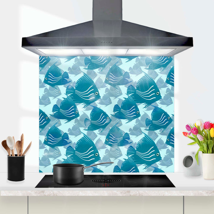 Angelfish Kitchen Splashback - Teal / Turquoise