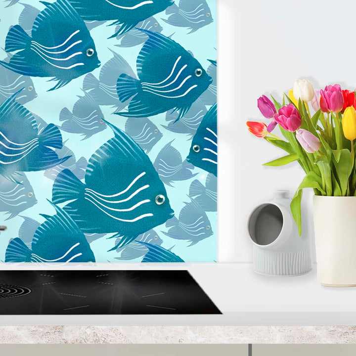 Angelfish Kitchen Splashback - Teal / Turquoise
