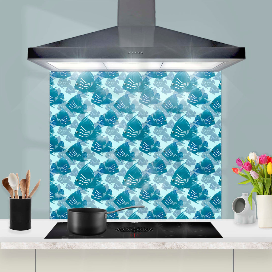 Angelfish Kitchen Splashback - Teal / Turquoise