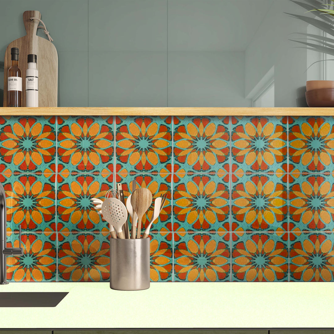 Moroccan Flower Tile - single flower version