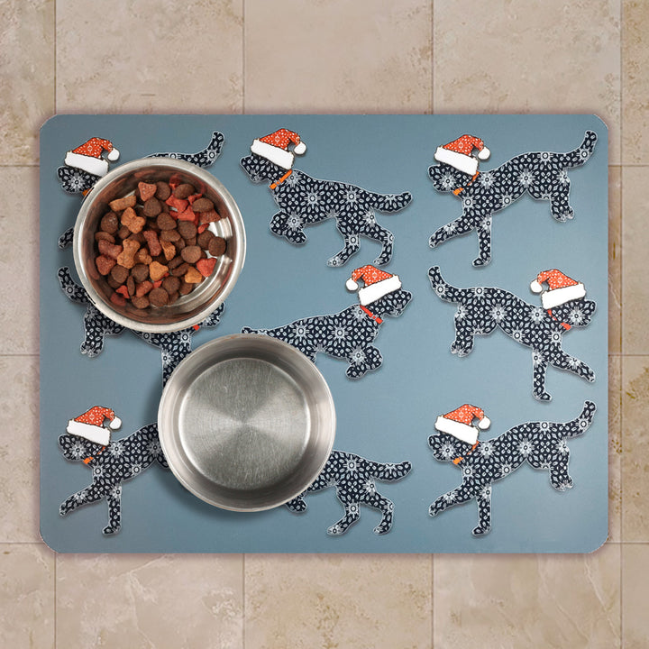 Christmas Cockapoo Large Pet Food Mat
