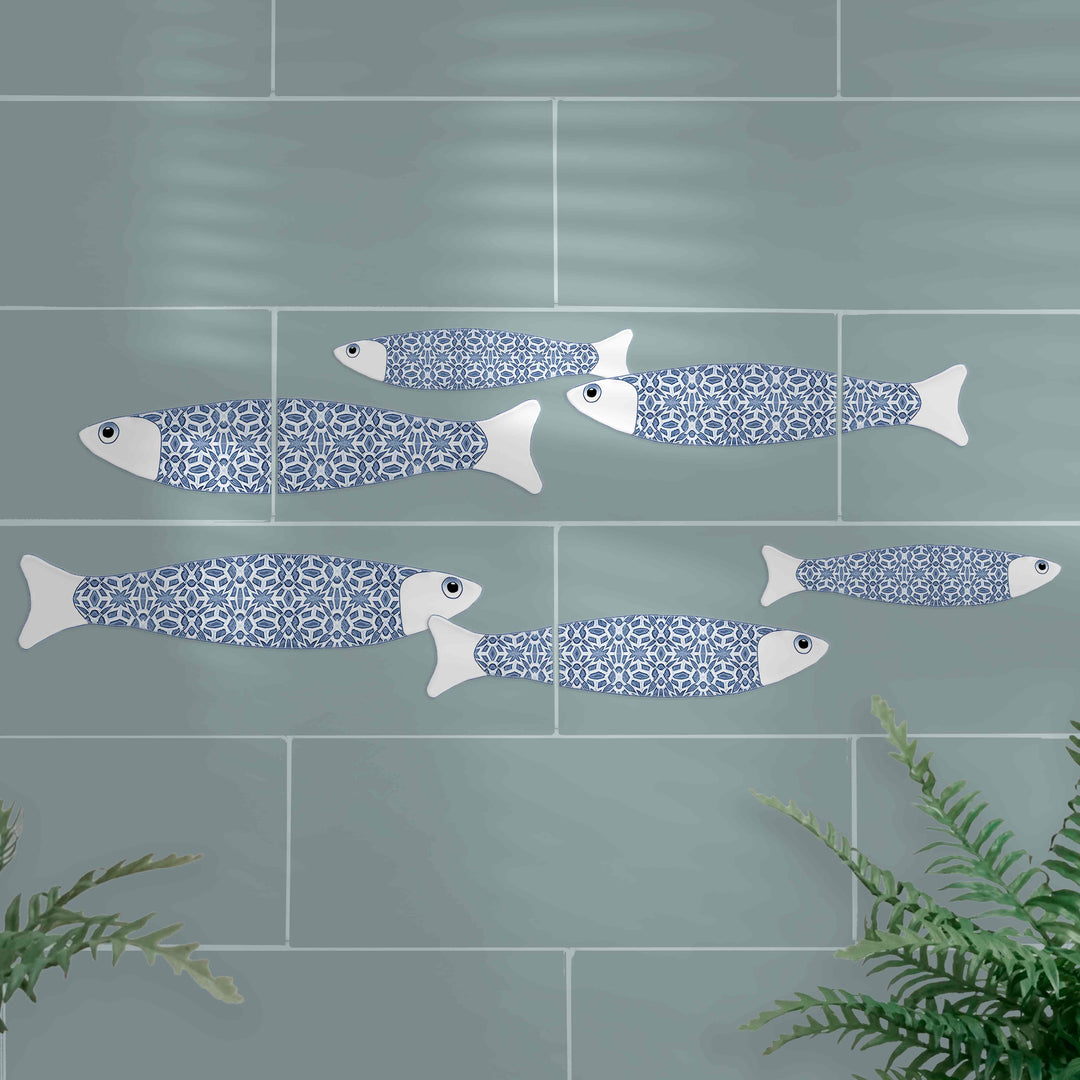 Ocean Shoal tile decals - Blue White