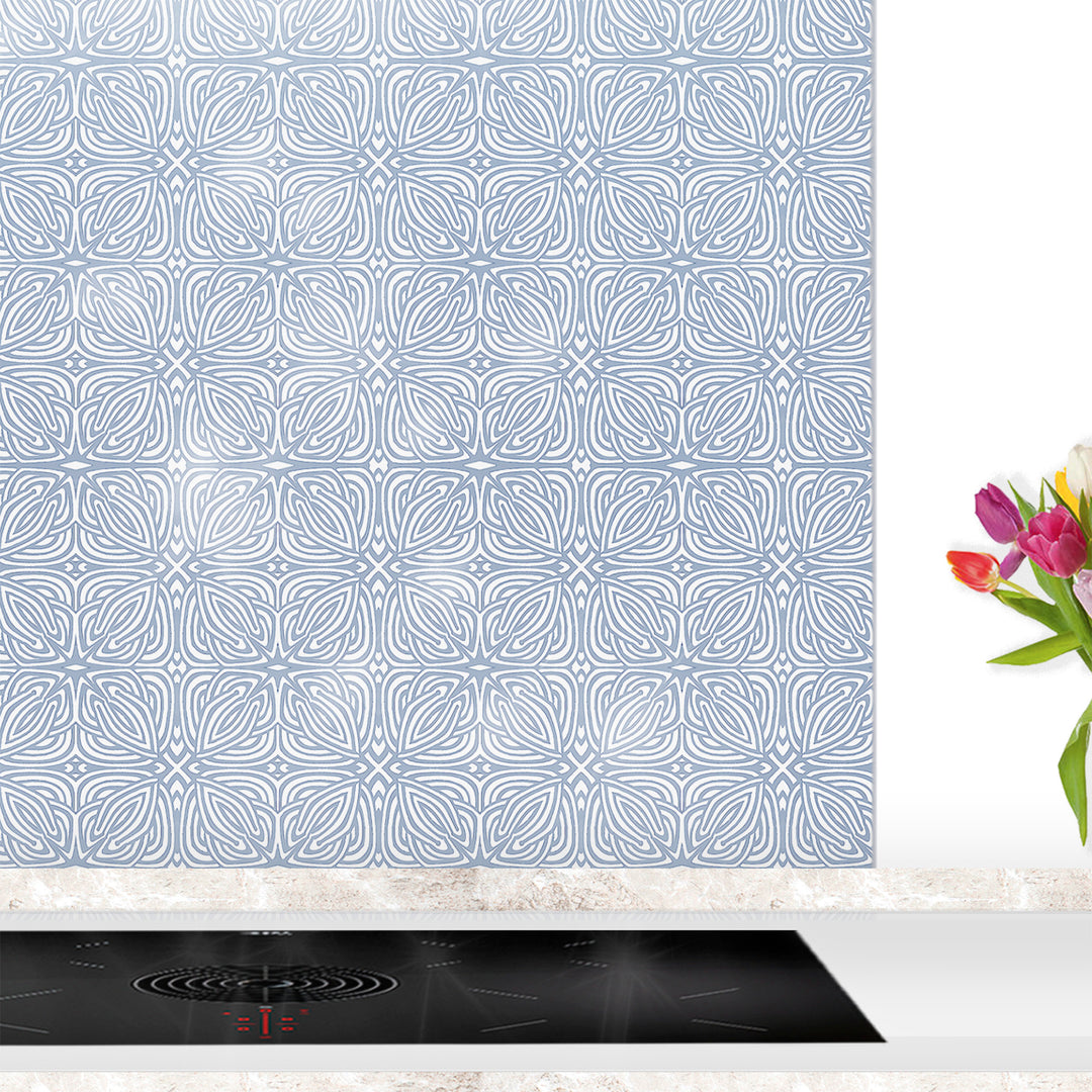 Celtic Knot Kitchen Splashback - Grey &amp; White