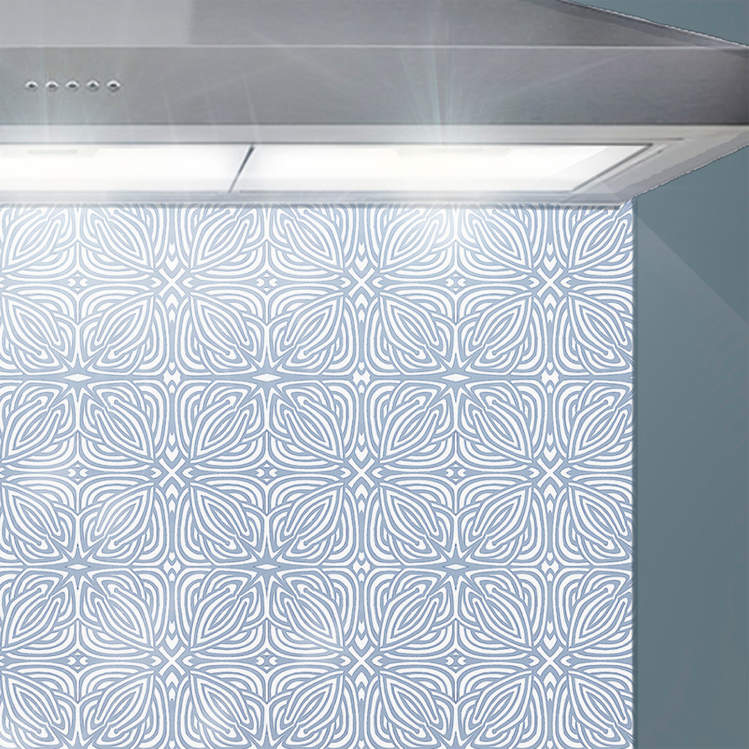 Celtic Knot Kitchen Splashback - Grey &amp; White