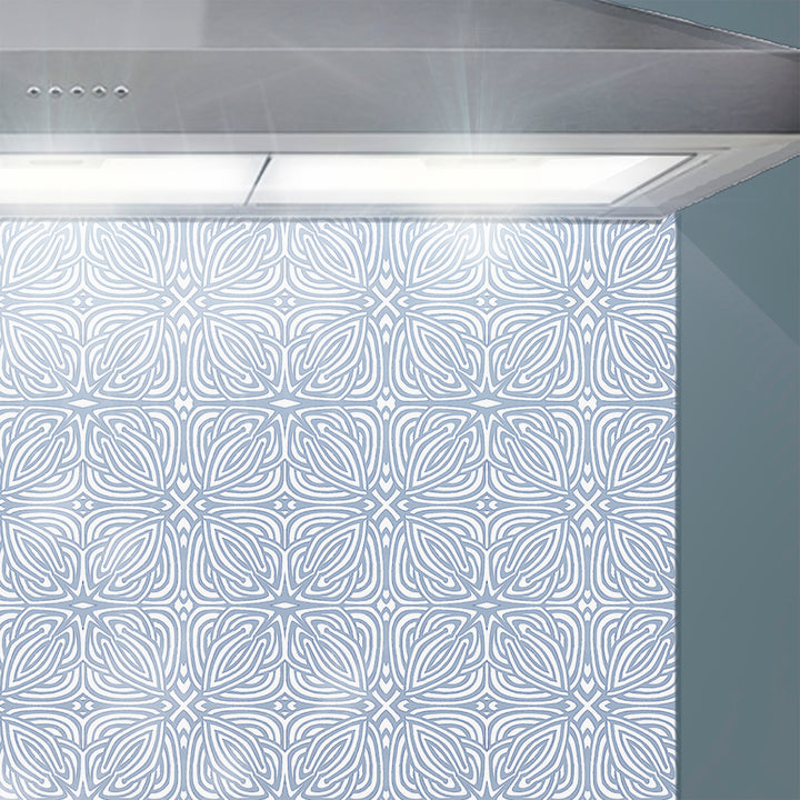 Celtic Knot Kitchen Splashback - Grey &amp; White