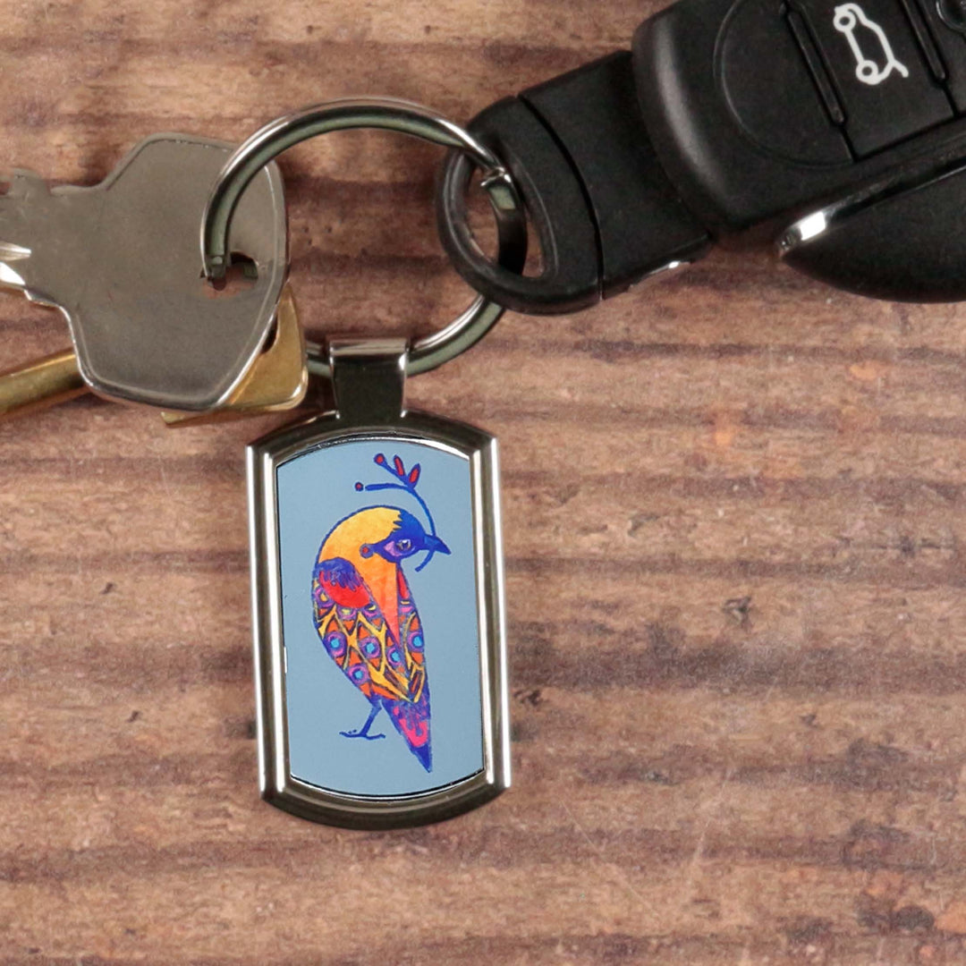 Colourful Lovebird Keyring